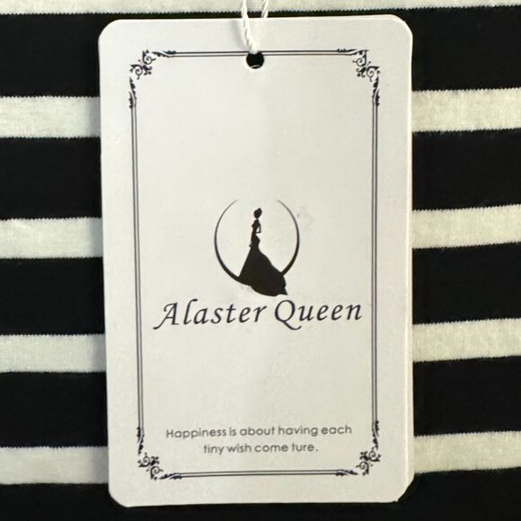 Alaster Queen Short Sleeved Black and White Striped Dress Size S NWT - Picture 3 of 8
